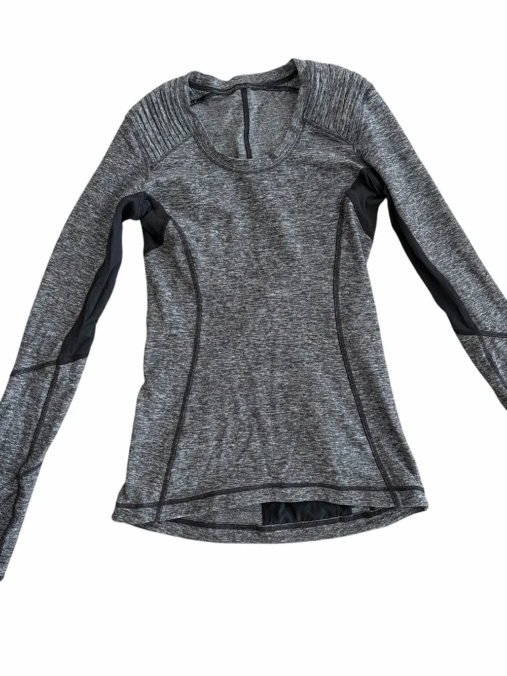 lululemon athletica star runner long sleeve heathered black - size small - Picture 3 of 6